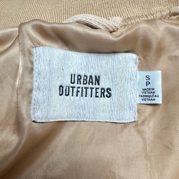 Urban Outfitters | Women | Corduroy Stripe Cropped Varsity Jacket | Size Small - Picture 7 of 16